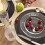 Schwarze, gewebte Platzsets, rund, 38 cm Durchmesser, 6er-Set 4