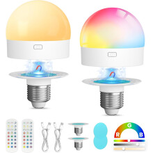 Ampoules rechargeables E26 3000 mAh 3CCT 12RGB à intensité variable