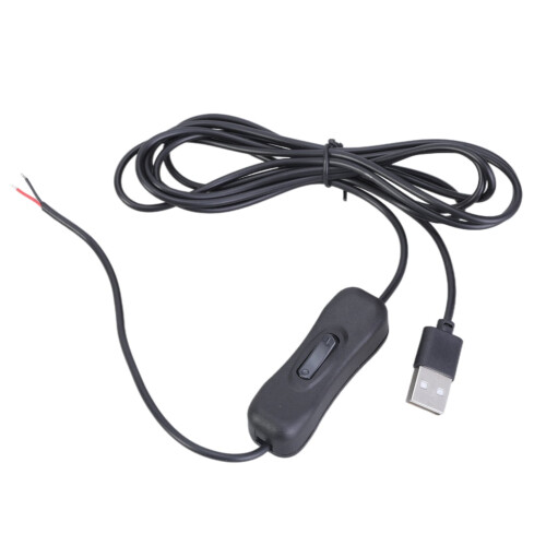 USB-Stromanschlusskabel, 5V-Stecker auf 2-poligen blanken Draht 1