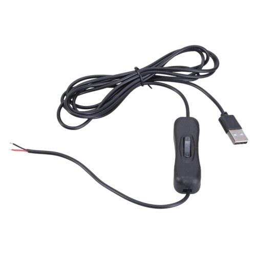 USB-Stromanschlusskabel, 5V-Stecker auf 2-poligen blanken Draht 2