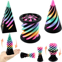 Impossible Cones Fidget Legetøj Spiralpyramide 3-pak