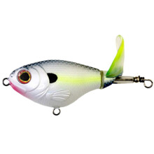 Meallán Bass Whopper Plopper le eireaball rothlach ar snámh 3 orlach