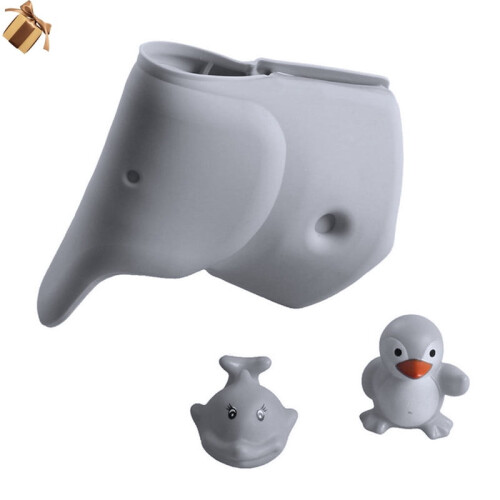 Ensemble de protection pour robinet de douche pour bébé en silicone gris