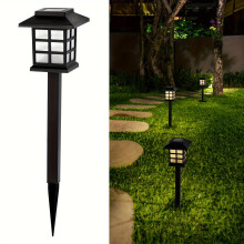 LED-padverlichting op zonne-energie, warm wit, kleurrijk, 12 stuks