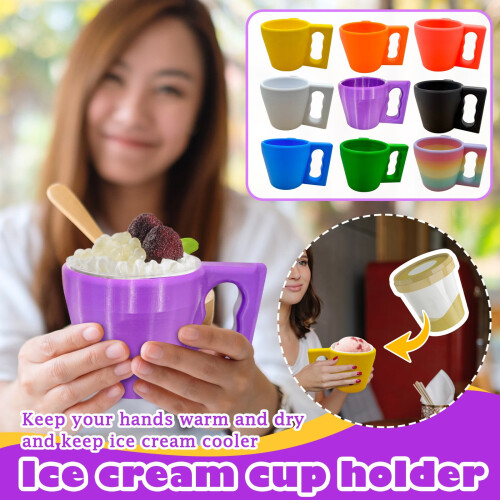 Mug en plastique violet, design ergonomique, 35 cl
