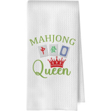 Mahjong konyhai törölközők, zöld, 40x61 cm, 2 db-os szett