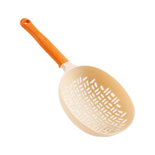 Écumoire en silicone à long manche et maille ronde (1 pièce)