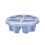 Heart-Shaped Bento Box with Lid 4-Compartment Blue 1