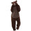 Damen-Bären-Einteiler-Pyjama, braun, Winter, dick, locker 6
