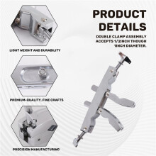 Drum Clamp 2 Hole Silver Multi Clamp Cymbal Stand Mount Holder for Drums Cymbals Musical Parts Cowbell Accessory