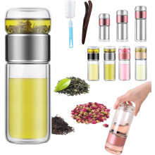 Infuseur à thé en verre à double paroi 3 en 1