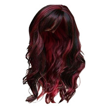Blonde long curly human hair wig 21.65 inch heat-resistant