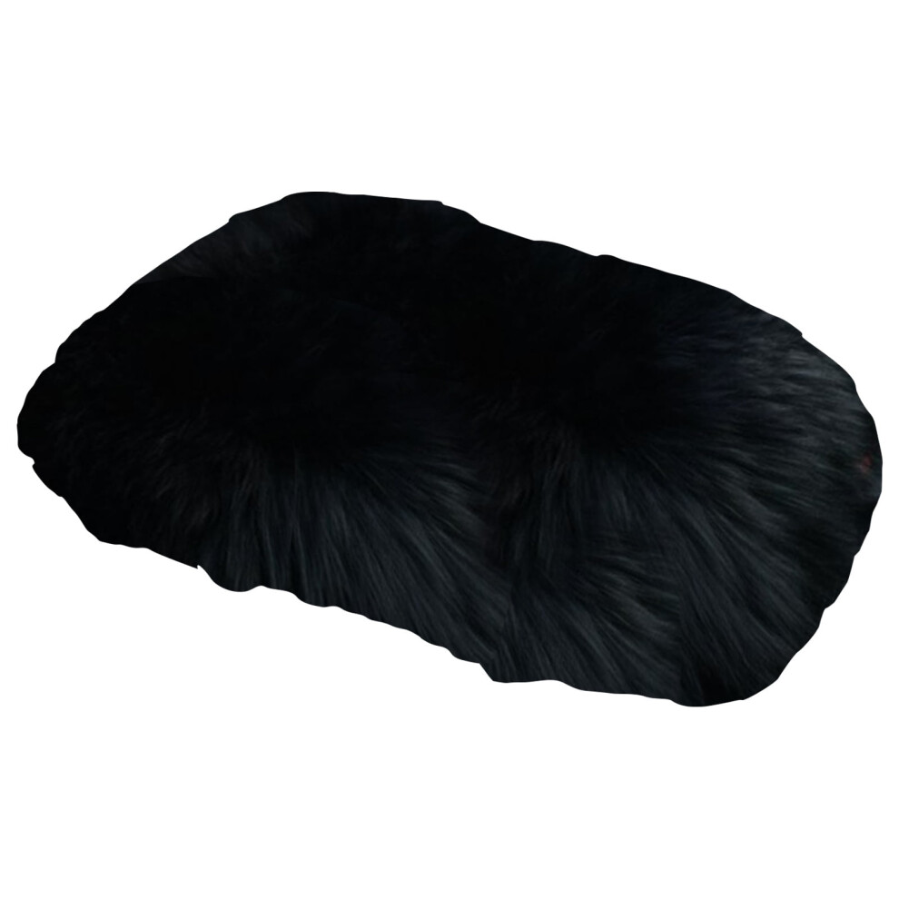 Sheepskin Center Console Cover Warm Fluffy Wool 1Pc 9032631894902