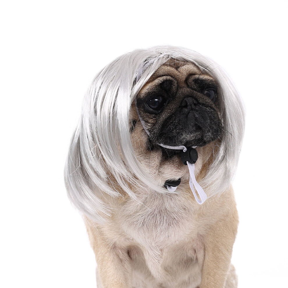 Dog Cosplay Wig Pet Hairpiece Party Head Ornament