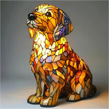 Lampe de nuit LED 3D en forme de bouledogue, alimentée par USB