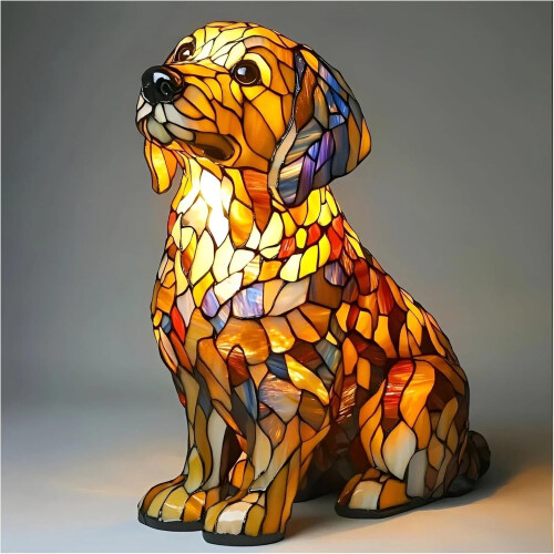 Lampe de nuit LED 3D en forme de bouledogue, alimentée par USB