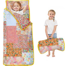 Floral Print Toddler Nap Mat with Carry Bag