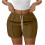 Kurze, enge Damen-Shorts mit elastischem Bund und Kordelzug 2