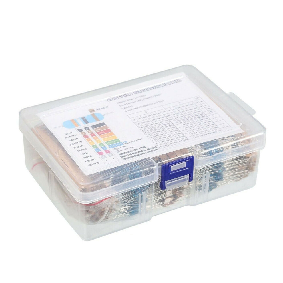 Metal Film Resistor Kit 1Î©Â10Mî© 2600 Pcs 130 Values 962125467147