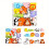 Wooden construction set with figurines and storage for ages 1
