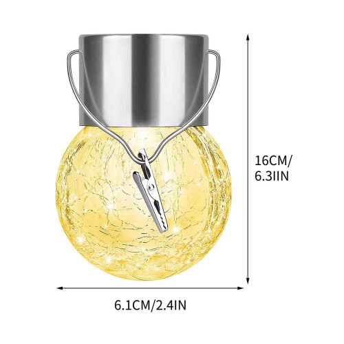 Solar Hanging Lights Outdoor Decorative Bulb with Clip 1