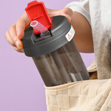 Garrafa de água infantil à prova de vazamentos com canudo, 350ml