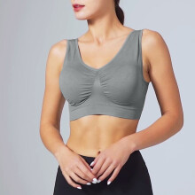 Bøjlefri polstret camisole med let foret bh grå XL