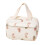 Gesteppte Lunchtasche mit Blumenmuster für Damen, braun 1