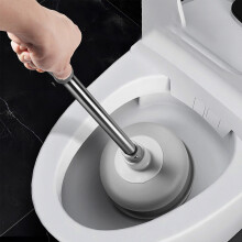Ventouse de toilette avec manche allongé en caoutchouc épais (1 pièce)