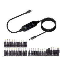 USB-C to DC5525Adjustable Voltage Charging Cable65W with