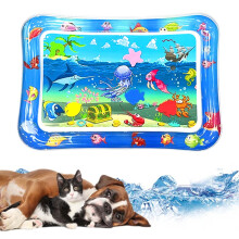 Tapete sensorial para gatos e crianças com estampa de peixes, 66 x 47 cm (26 x 18,5 polegadas).