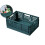 Caisse de rangement pliable en plastique vert empilable 1