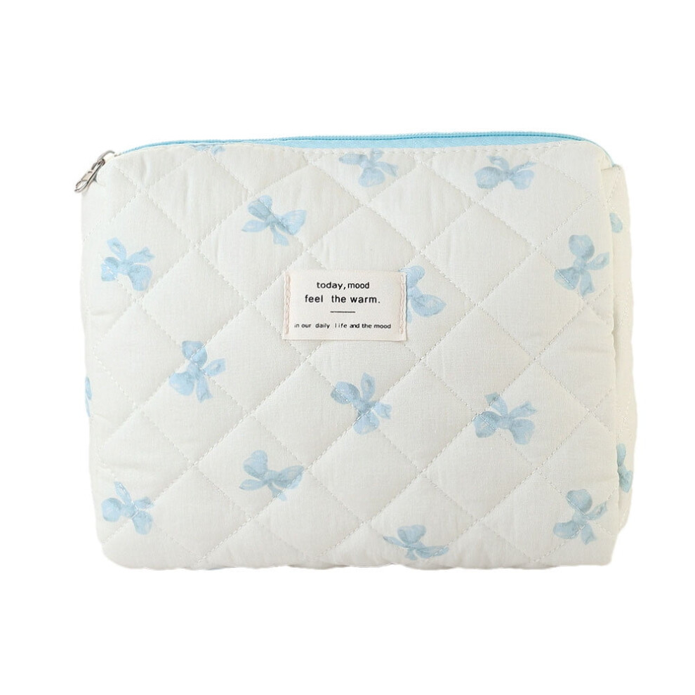 Yoloke quilted floral cotton cosmetic bag set 3 pcs