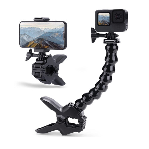 Support de fixation flexible avec col de cygne réglable pour l'action