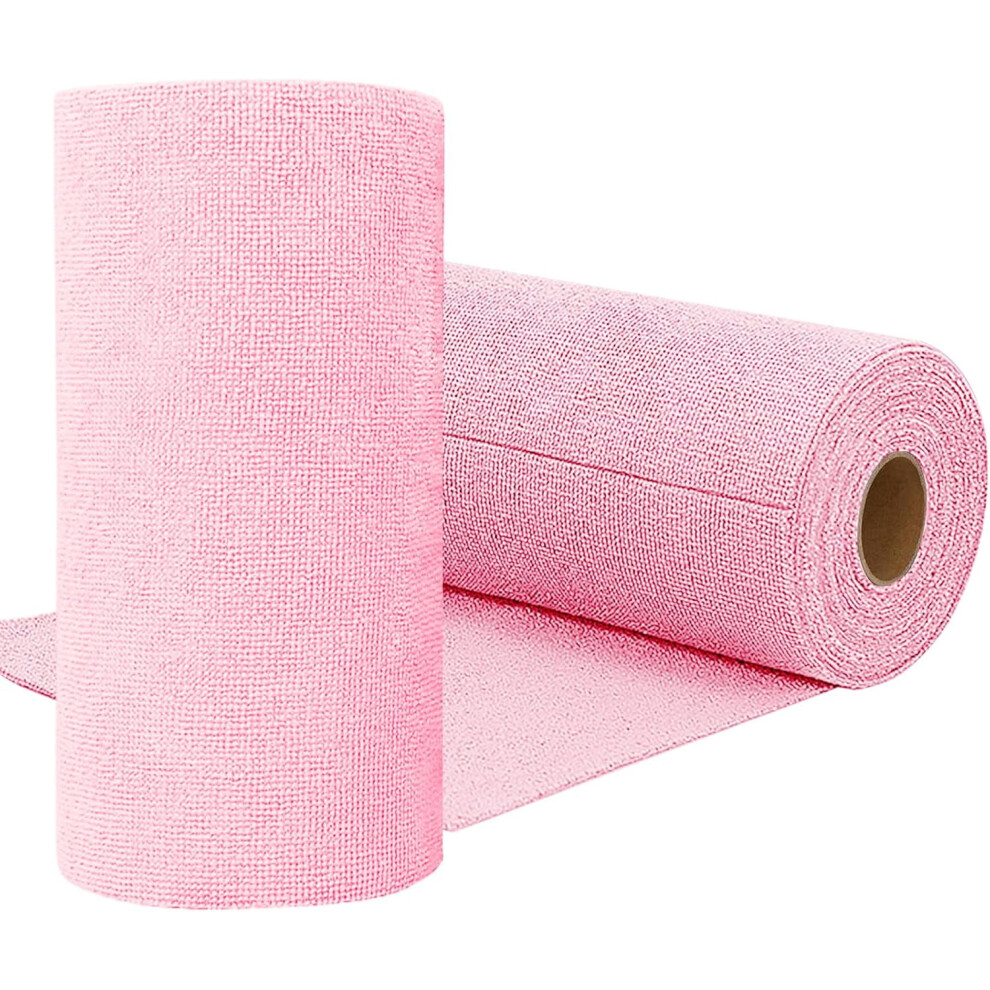 Microfiber Cleaning Cloth Roll 75 Pack Pink 975221046727