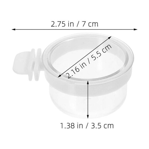 Clear Plastic Bird Feeding Bowls for Parrots 7 pcs 1