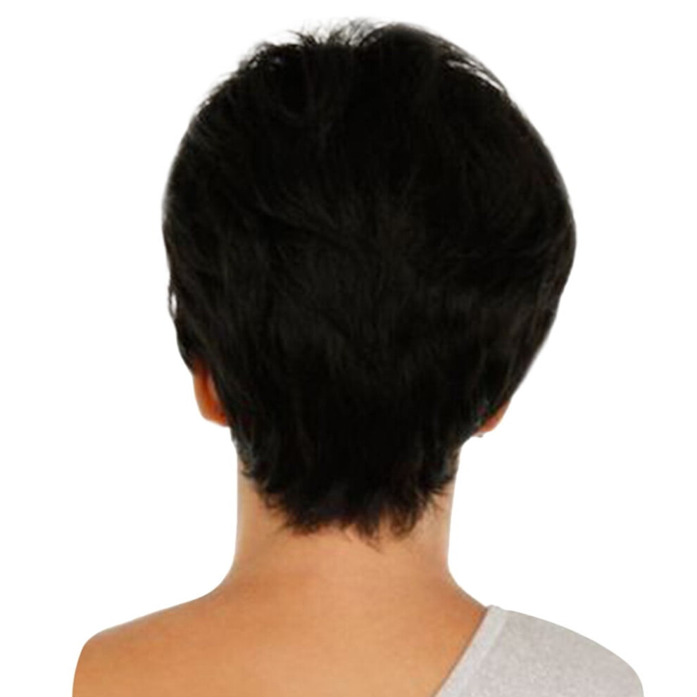 Headband Wig Synthetic Short Straight Black