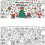 Christmas coloring tablecloth large activity mat 1 pack 2