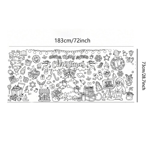 Christmas coloring tablecloth large activity mat 1 pack 2