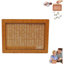 Houten spaarkluis met doelenteller, 1 stuk