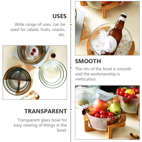 Fruit Bowl Set Smooth Rim Kitchen Dining Tableware 2