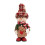 Red Standing Snowman Decor with Linen Hat 15 inch 2