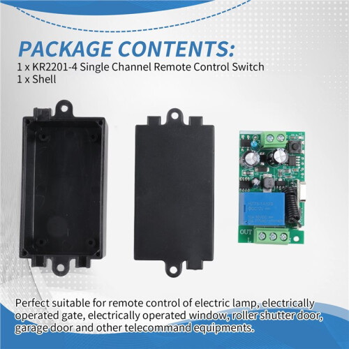 Universal 433 MHz AC 220V 1 Channel Remote Control   Wireless Relay Receiver Module for 433 MHz RF Transmitter Garage 1