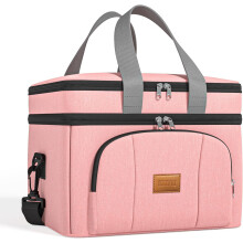 Boîte à lunch isotherme à double compartiment 12 L Rose