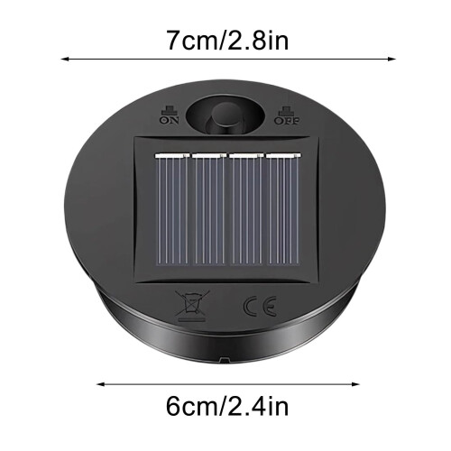 Solar Light Replacement 8.5cm Warm LED Waterproof 2