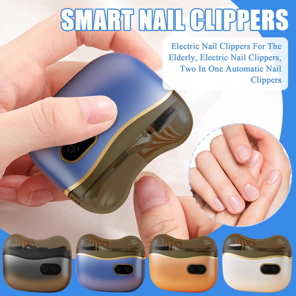 Electric 2-in-1 Nail Clipper and Polisher with Debris