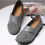 Graue Damen-Slipper, Größe 41 2