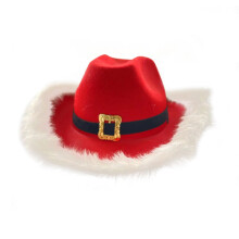 Chapeau de Noël de cowboy lumineux rouge à LED (1 pièce)