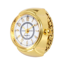 Bague montre-bracelet dorée mini quartz 1 pièce