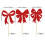 Kerstcupcakeversieringen met rode strikjes (24 stuks) 3